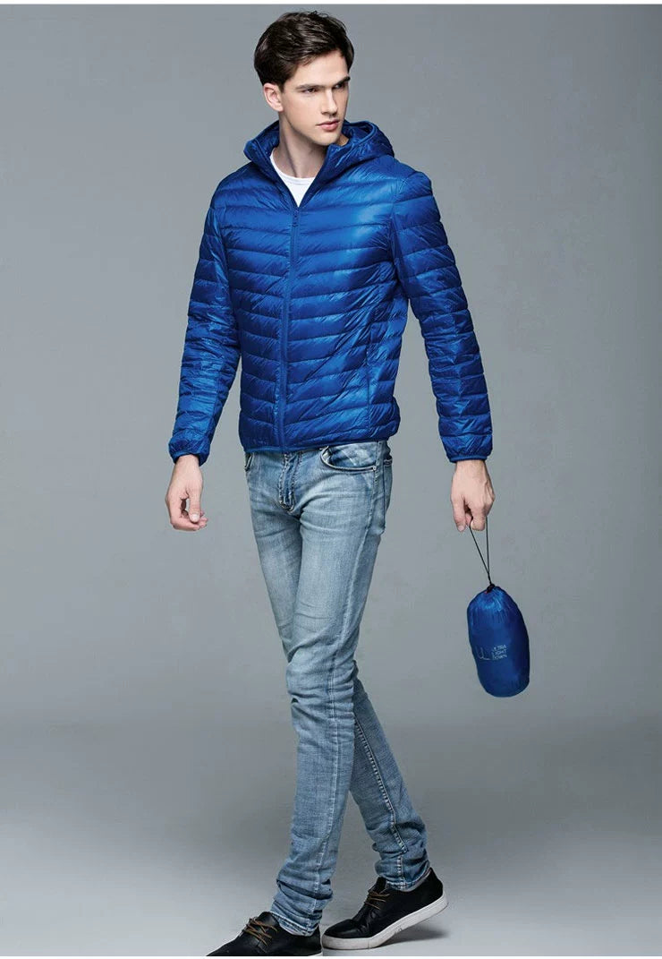 Men Winter Thermal down Jacket Ultra Light Coats Youth down Jacket