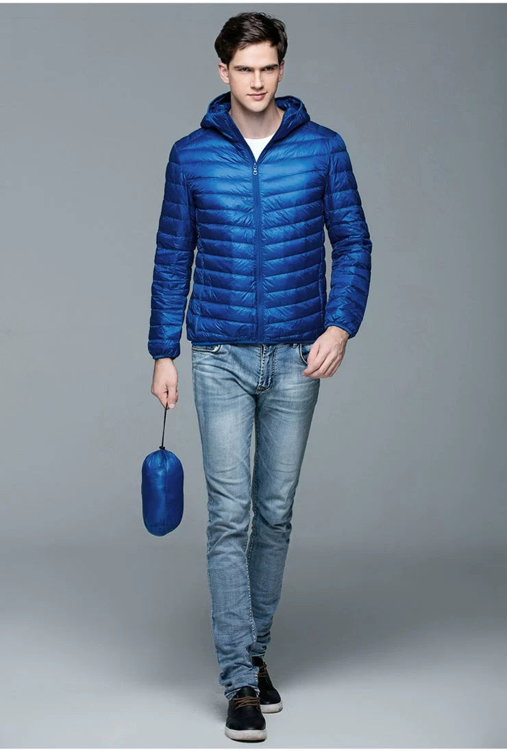 Men Winter Thermal down Jacket Ultra Light Coats Youth down Jacket