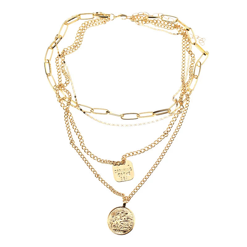 INS Women's Fashion Personality Hipster Metal Necklace