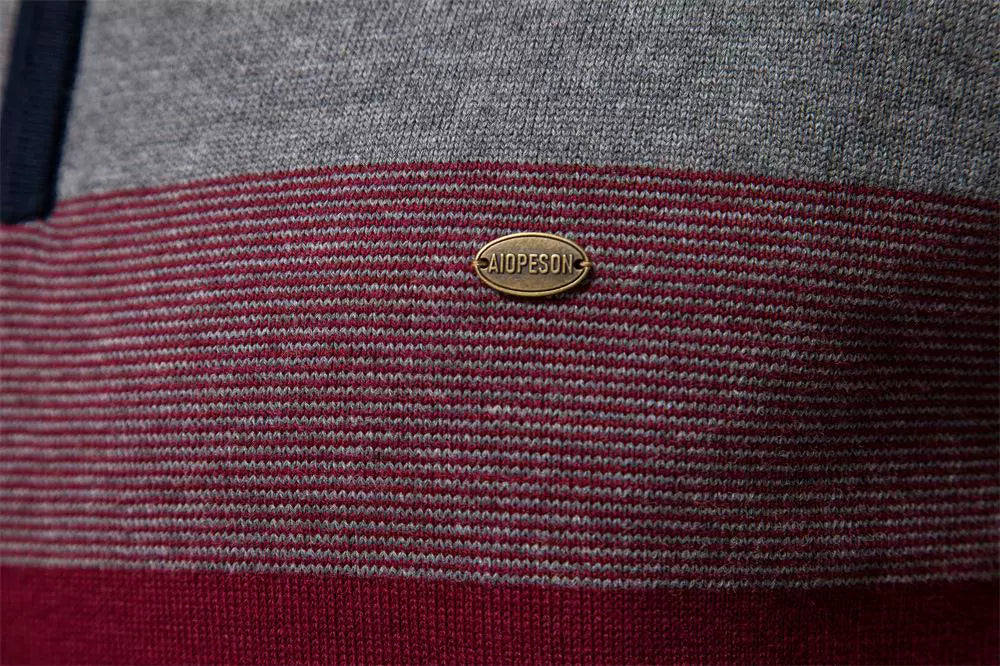 Business Stand Collar Pullover Knitted Sweater