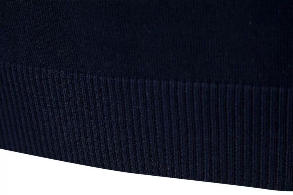 Business Stand Collar Pullover Knitted Sweater