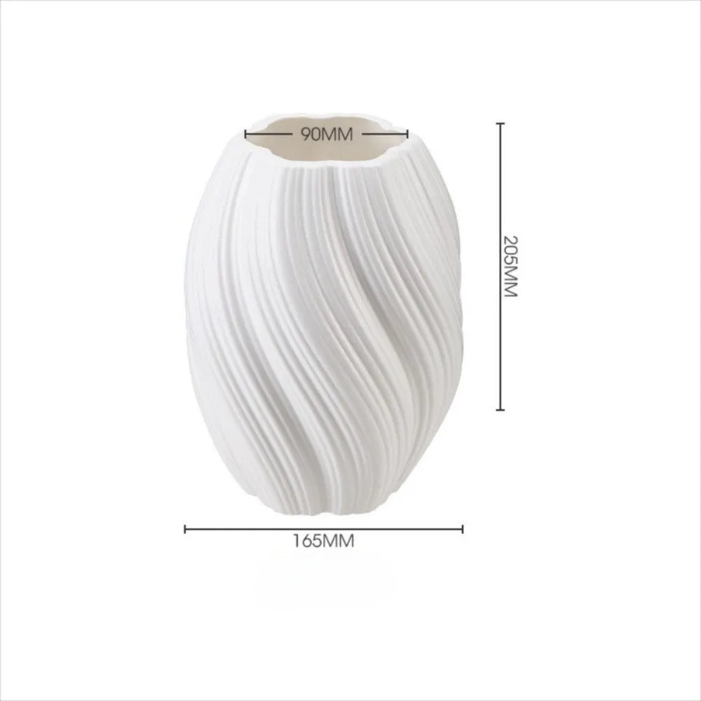 Modern Wave Shaped Plastic Vase