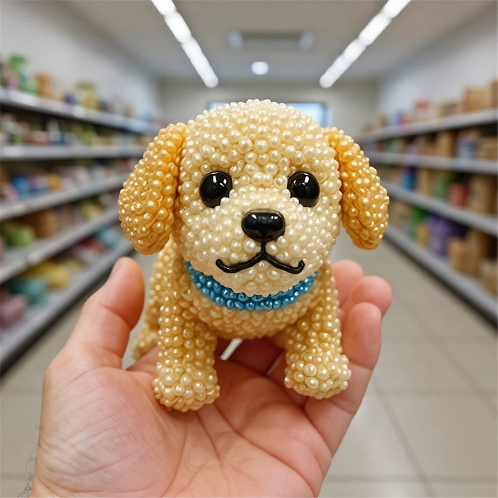 3D Animals Bead Craft Kit 3D Animal Dog Shape Bead Embroidery Set for Crafting Enthusiasts Girls Women Teens Adults DIY Gifts