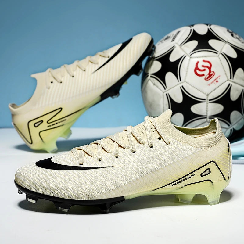 New Men Outdoor Football Boots Soccer Shoes Cleats Match Training TF/FG Grass Ankle Long Spikes Sport Hot-selling High-quality