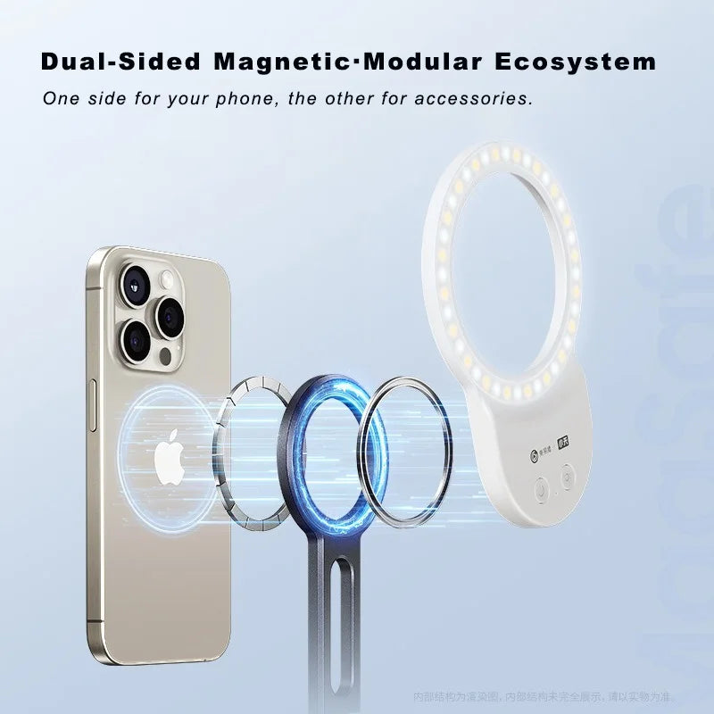 Magnetic phone holder, foldable phone tripod, suitable for iPhone 17/16/15/14/13/12 Pro Max, suitable for all Android phones