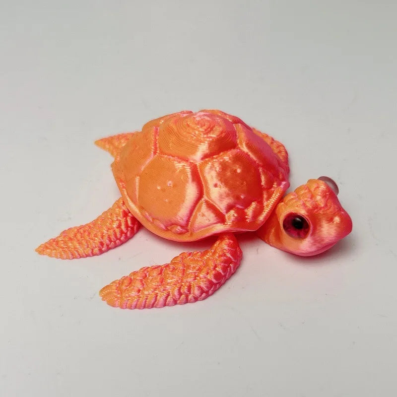 3D Printed Turtle Model with Movable Joints, Creative Collection Desktop Decoration, Handmade Holiday Gifts for Anime Models