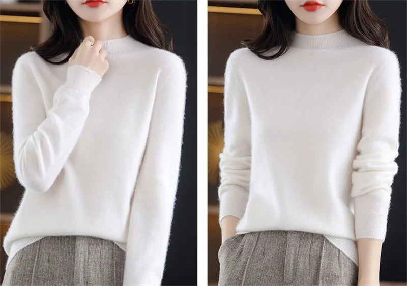 Womens Sweaters 2023 New Fashion Turtleneck Sweater Women Soft Knitted Ladies Sweater Winter Tops Pullover Jumpers Ladies