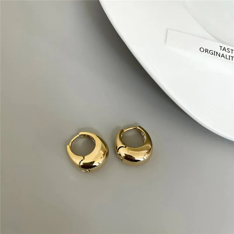 Gold Plated Korean Geometric Fashion High-end Simple Earring For Women French Earrings Valentine's Day Anniversary Gifts