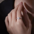New 925 Sterling Silver Square Zircon Ring Simple Style Charming Women's Ring Birthday Gift for Friends Exquisite Jewelry