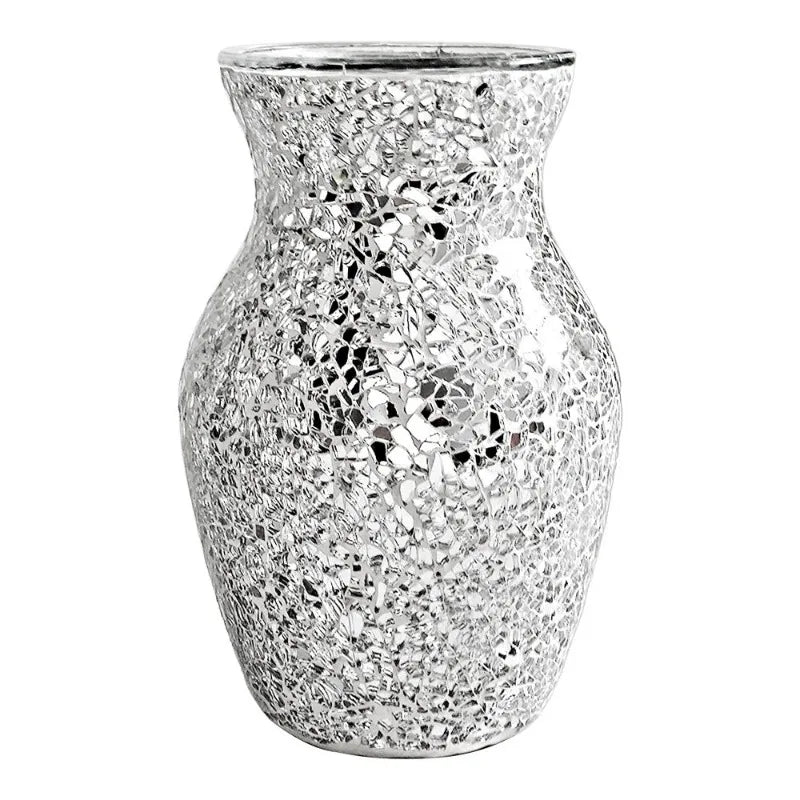 Bohemian Mosaic Glass Vases