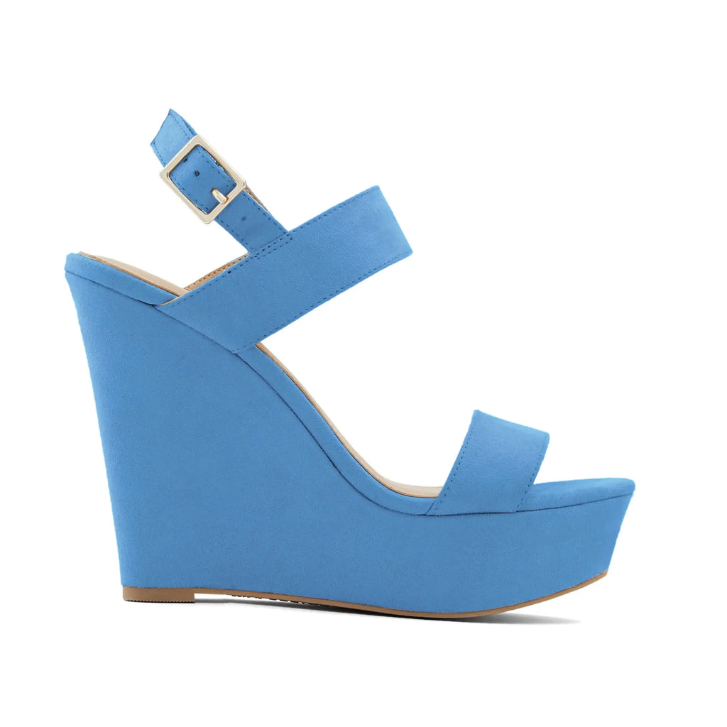 Summer Colourful Sexy Open Toe Ankle Strap Platform Wedge Women Sandals Super Buckle High Heels Gladiator Ladies Wedding Shoes
