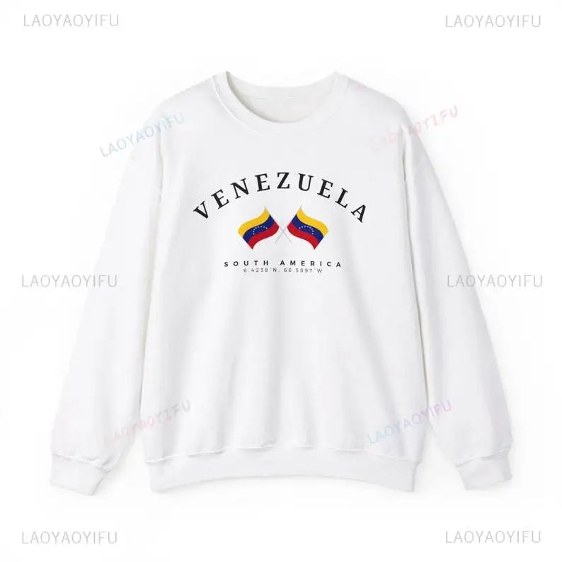 Venezuela Sweatshirt Venezuelan Shirt South America Gift Souvenir Soft Comfortable Unisex Pullover Casual Wear Men Women Trendy