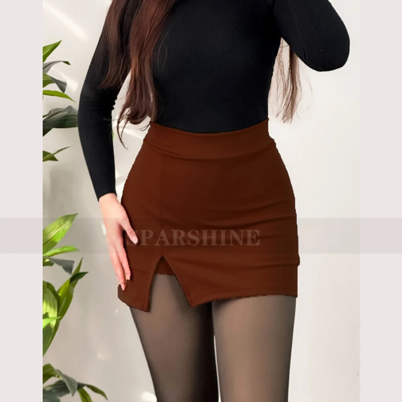Women Skirts A-Line Korean Style High Waist Split Mini Skirt Woman Simple Casual Office Shorts Skirts Female Slimming Clothing
