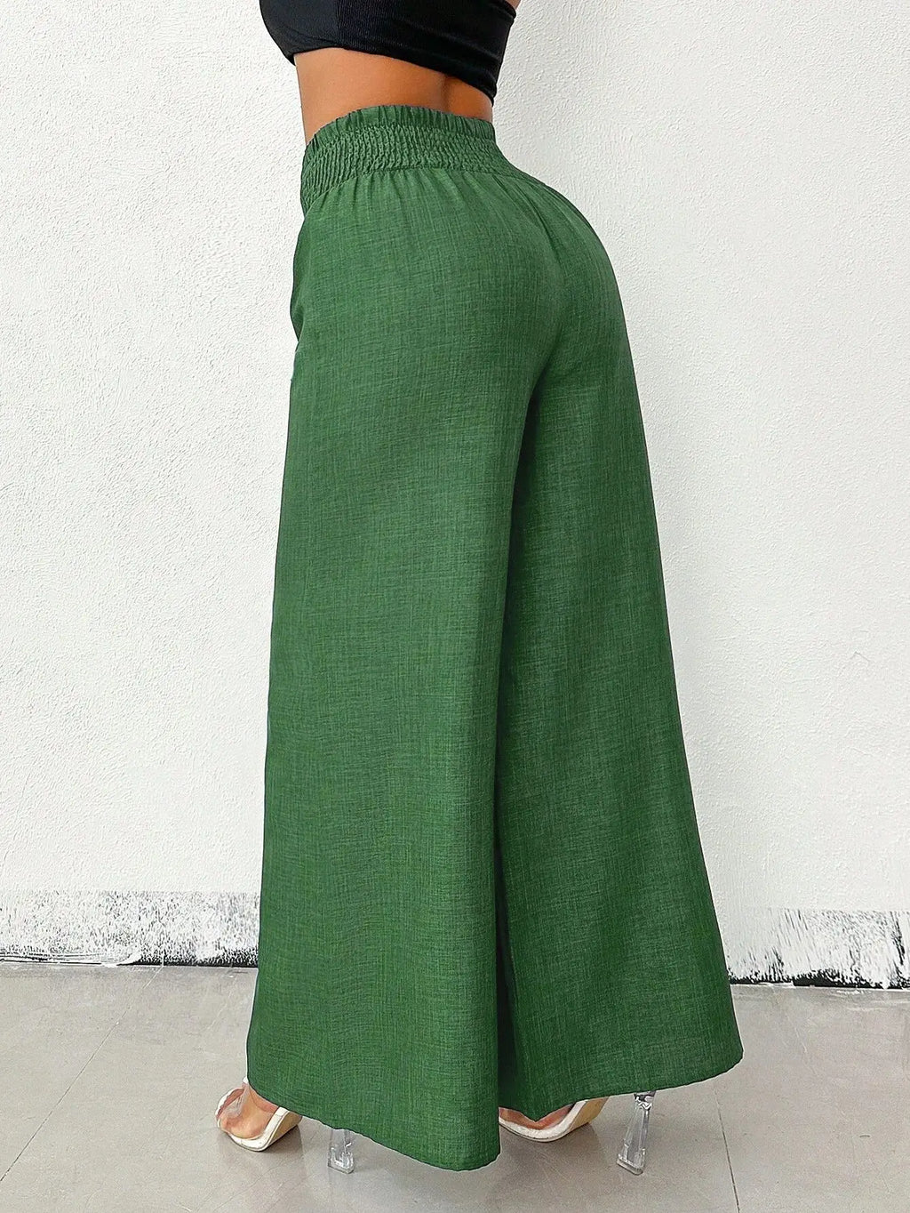 Elegant Solid Wide Leg Pants Fashion