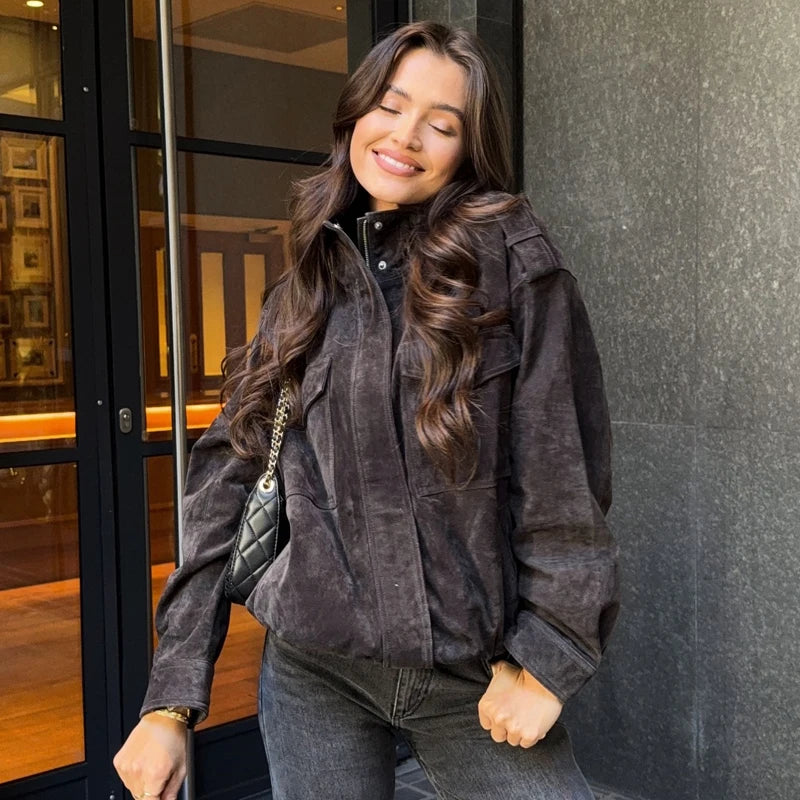 Women's Jacket Black Suede Jacket