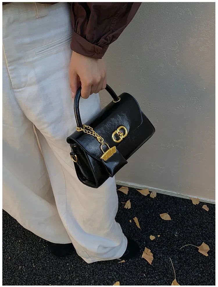 Famous Designer Leather Shoulder Bag For Women - Classic Elegant Handbag Messenger Bag Ladies Luxury Brand