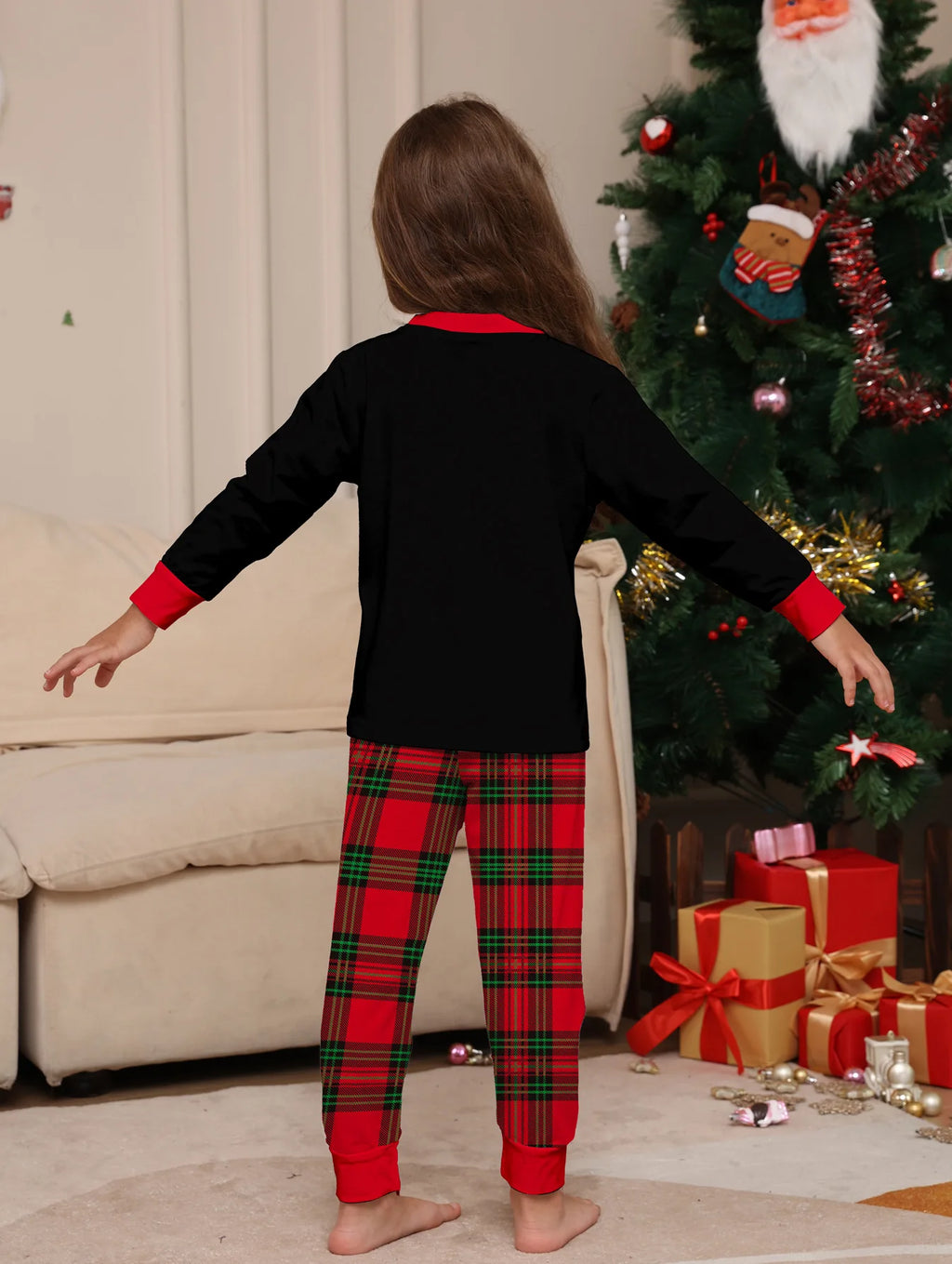 2025 Christmas Outfit Pajamas Family Matching Adult Kids News Xmas Pyjamas Clothes Set Baby Rompers Casual Sleepwear Family Look