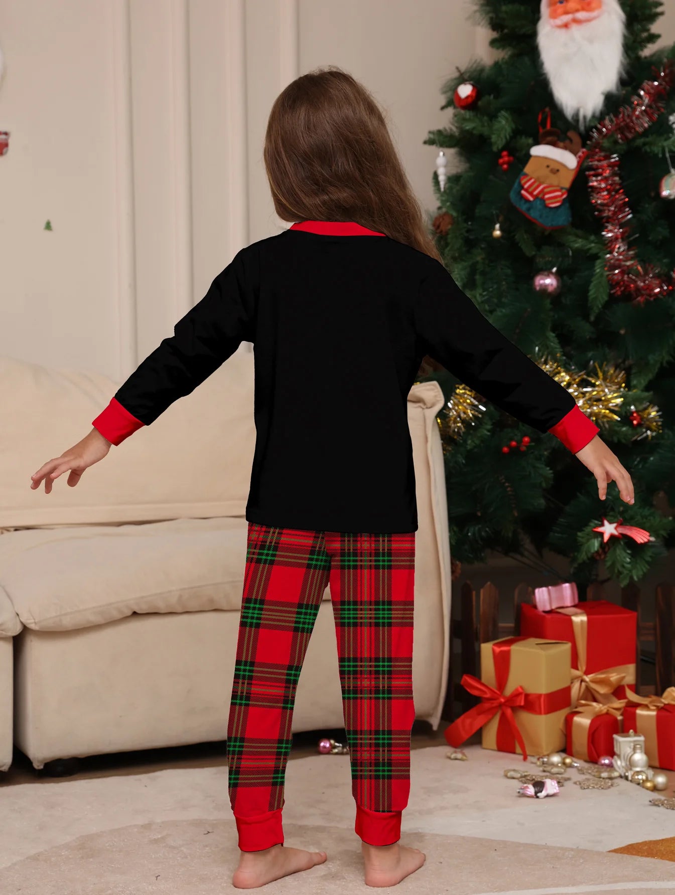 2025 Christmas Outfit Pajamas Family Matching Adult Kids News Xmas Pyjamas Clothes Set Baby Rompers Casual Sleepwear Family Look
