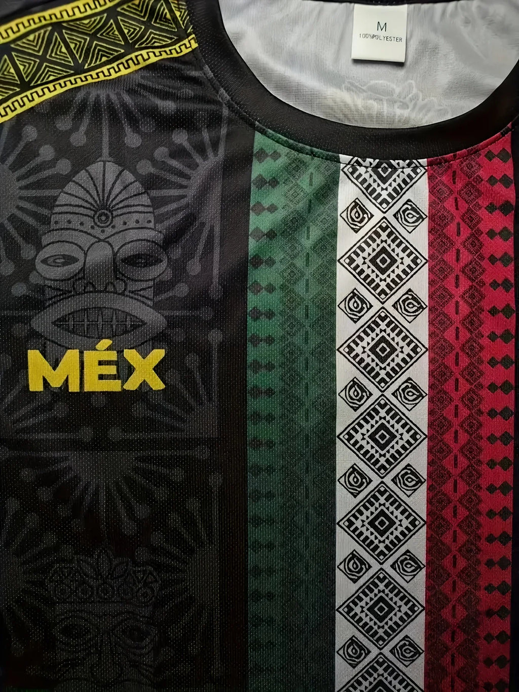 Men'S Mexican Soccer Jersey - Lightweight Breathable Soccer Shirt with Authentic Mexico Design Black & Green Color Block