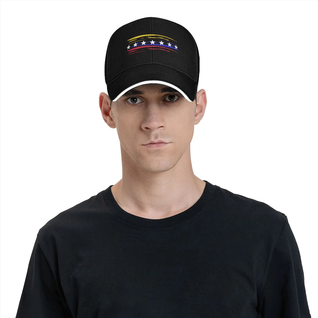 Venezuela flag minimalist Casual Baseball Cap  Kpop Rock Trucker Hat Summer Sun Visor Unisex-Teens Stylish Baseball Caps
