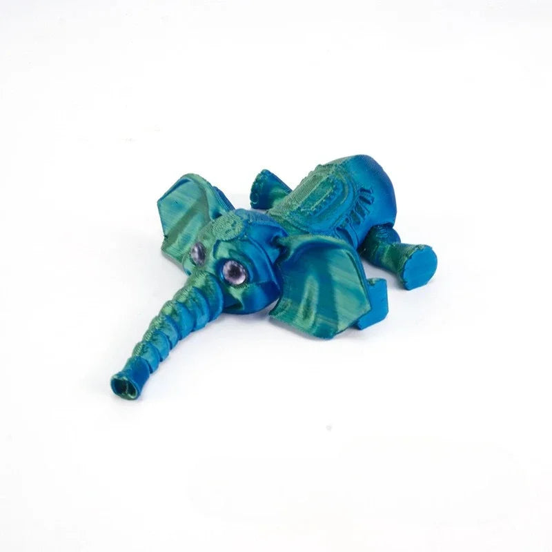 3D Printing Cute Elephant Cartoon Model Toy Mobile Limb Joint Children's Gift Toy Model Ornament Creative and Novel Decorate