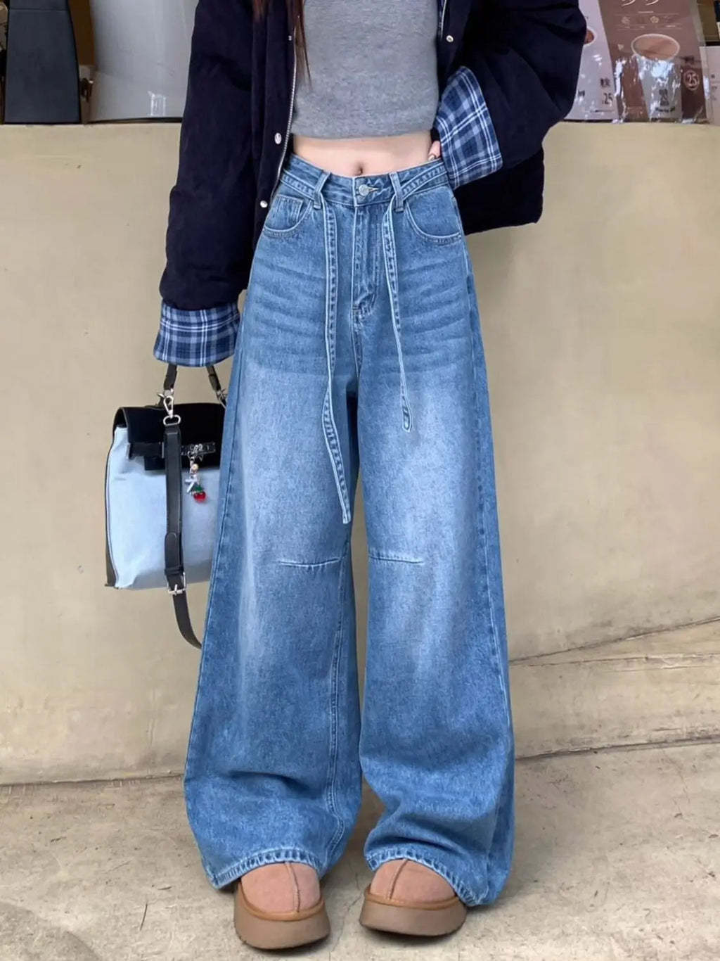 Women's Wide-Leg Jeans High-Waisted