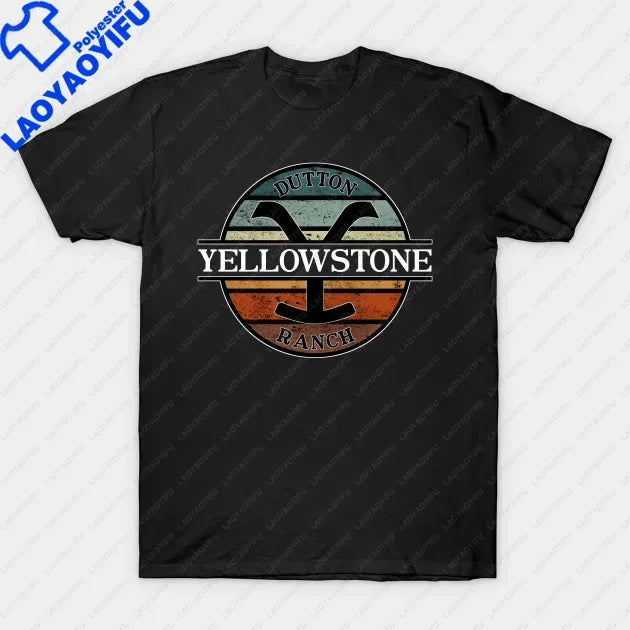 Yellowstone Dutton Ranch T Shirt TV Shows Tshirts Cool Western Cowboy Graphic Tshirt Men Oversized Shirt Ropa Hombre Camisetas