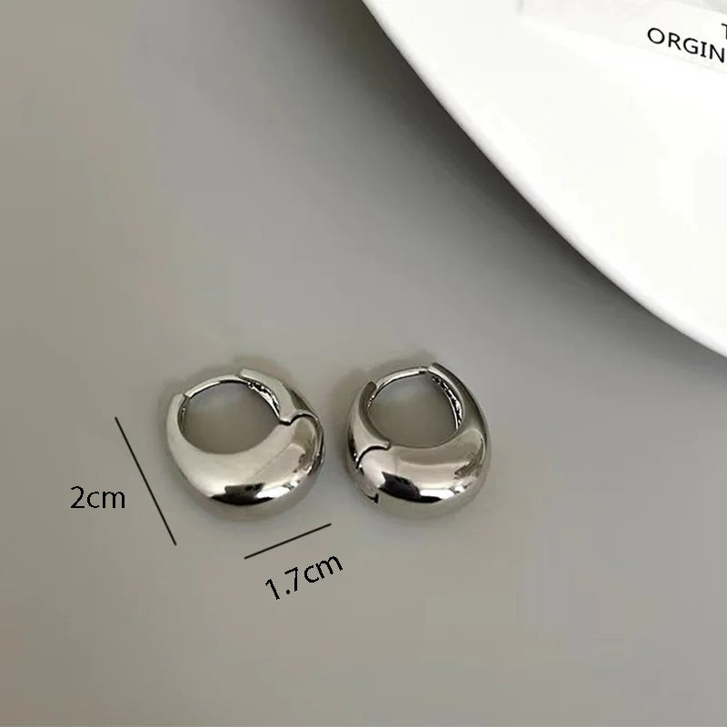Gold Plated Korean Geometric Fashion High-end Simple Earring For Women French Earrings Valentine's Day Anniversary Gifts