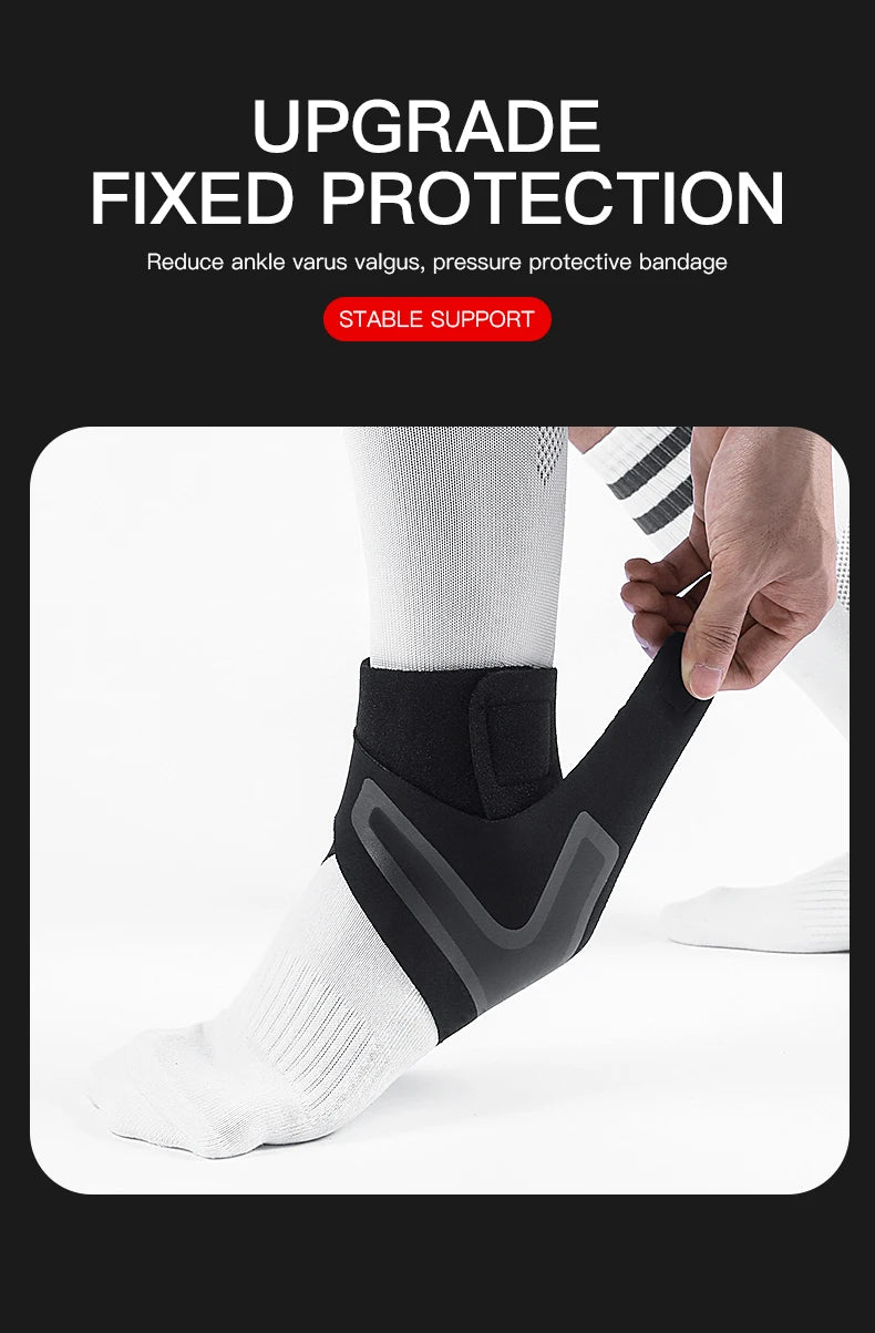 2PC Adjustable Ankle Support Pad Ankle Sleeve Pressure Anti-Spinning Elastic Breathable Support Fitness Sports Safety Prevention