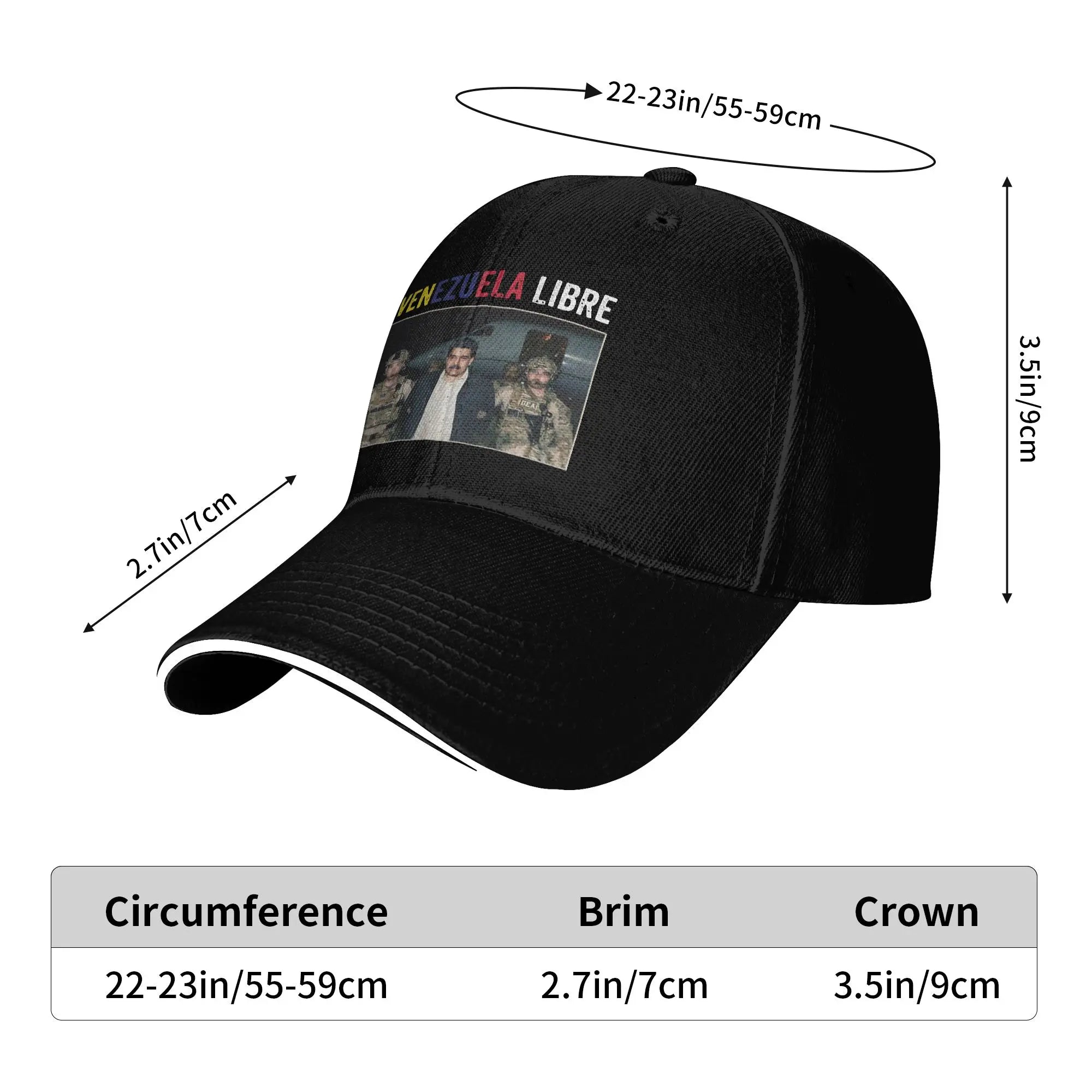 Men Women Free Venezuela Vintage Free Venezuela Hats Stylish Baseball Cap  Trucker Hat Travel Headewear Gift