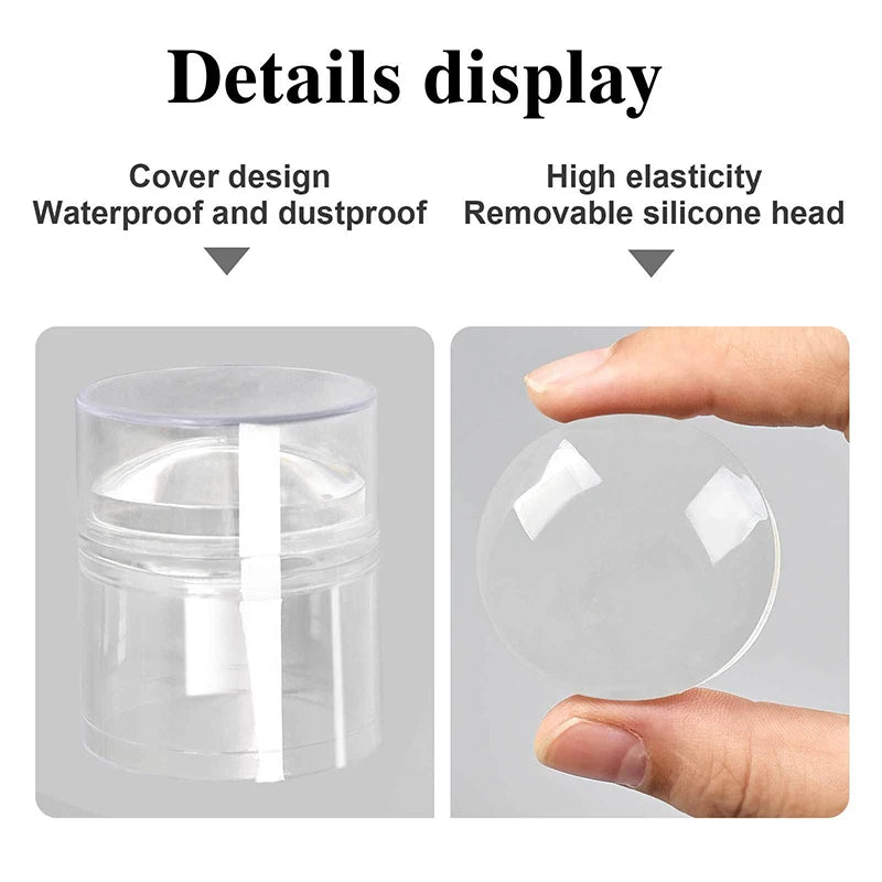 Nails Art Stamping Plates Kit French Manicure Design Plate Stamp Polish Stencil Template Seal Stamper Scraper Accessories Tools
