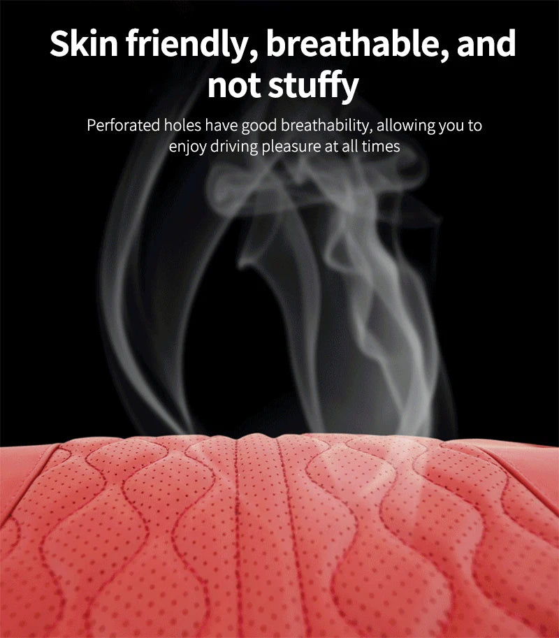 Car Leather Headrest Lumbar Support Memory Foam Car Rest Neck Pillow Back Cushion Seat Waist Supports Car Interior Accessories
