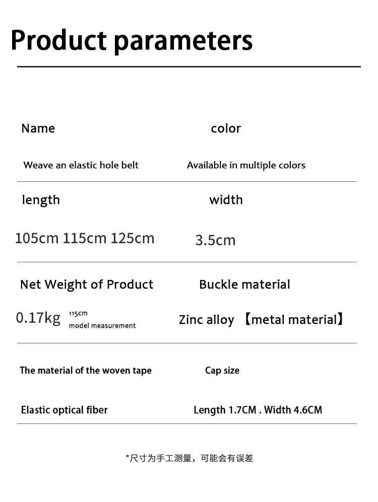 Weaving Belt Men's Fashionable Belt for Young Adults Casual Multifunctional Canvas Pants Belt with Elastic Golf Studs Fabric Lea