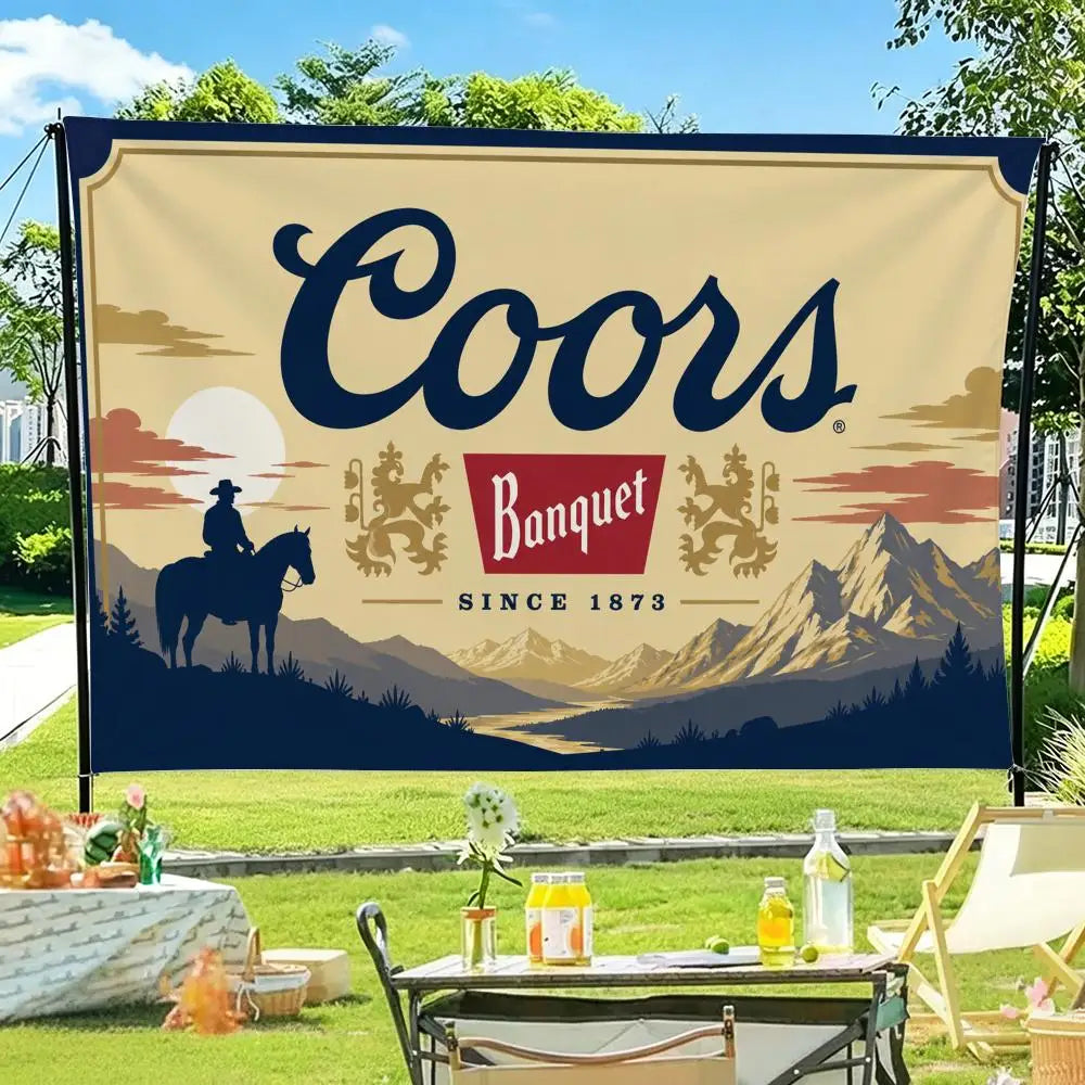 C-Coors Banquet Flags flag For Room Dorm Camping Picnic Art Style Garage Bar wall Decoration Banner