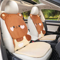 Cute Cartoon Animal Car Seat Covers Cushion Breathable Ice Silk Universal For Women Ladies Gifts Auto Interior Decor Accessories