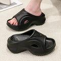Chunky Platform Slippers for Women Summer Comfortable Wedge Heels Sandals Woman Solid Non Slip EVA Thick Sole Slides Shoes