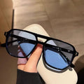 Vintage Men Women Big Sunglasses Men Square Shades Brand Designer Unisex Sun Glasses Black Lense Male Female Sunglasses UV400