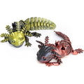 3D Printed Mechanical Salamander 13cm Articulated Animal for Desk Decor Home Office Gifts Room Decor Creative Craft