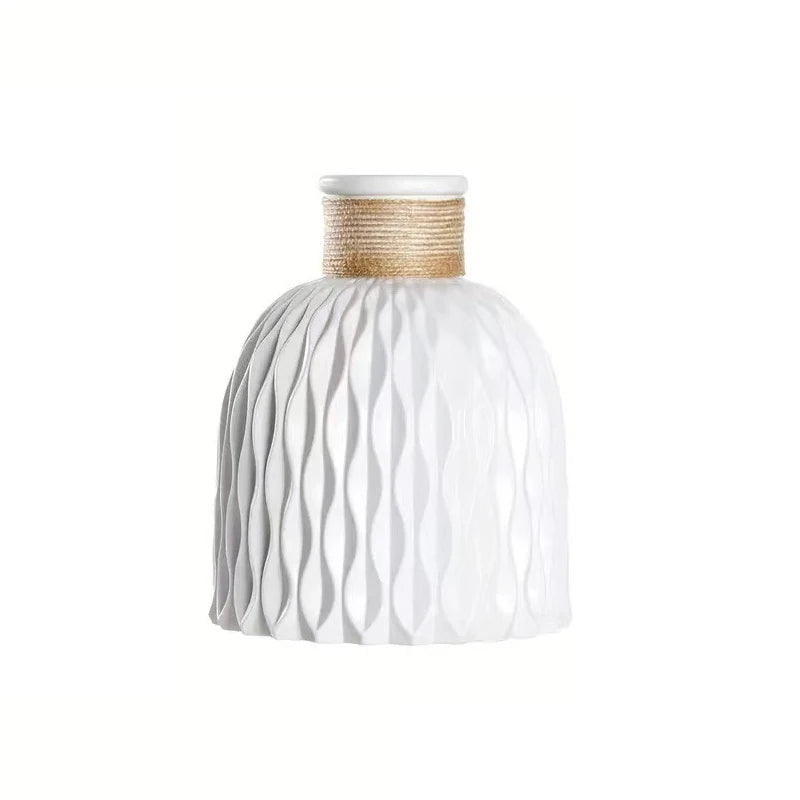 Plastic Flower Vase, Faux Ceramic Vase For Home Decoration