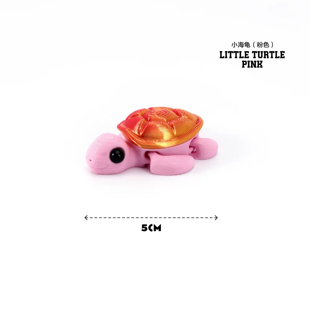 3D Printed Marine Animals Multi-Joint Rotatable Fidget Toys Office Desktop Ornament Home Decor Animal Model Figurine Car Decor