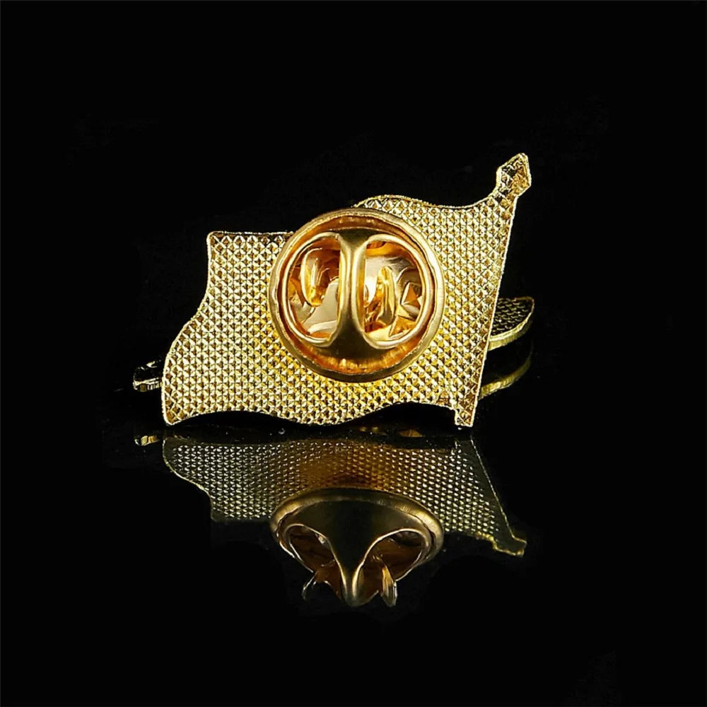 Venezuela Fashion Flag Pin Brooch Waving National Flag Style Flag Badge Brooch W/ Butterfly Clip Safety Pins