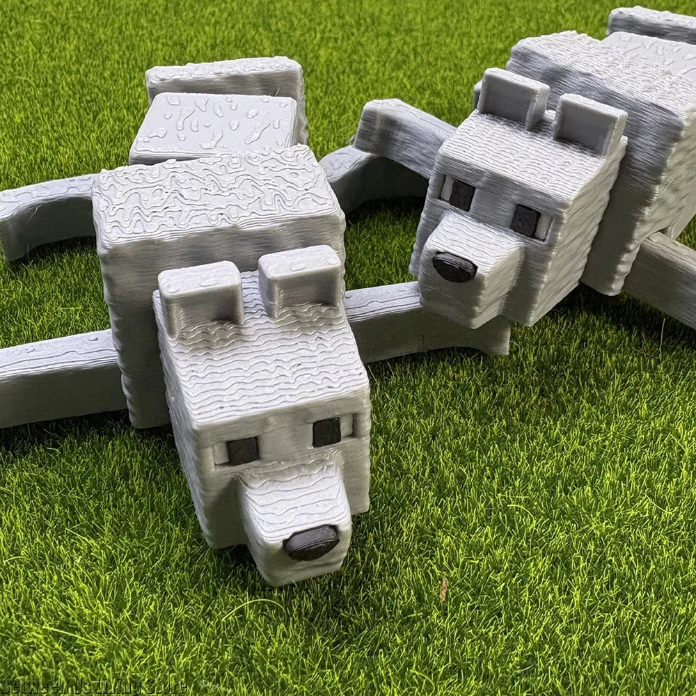 Multi-articulated 3D Printing Articulating Animals Squirrels Foxes Dogs Wolves for Home Desk Decoration Decor Kids Gift
