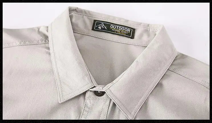 Men Military Outdoor Shirts Male Cotton Multi-pocket Tooling Casual Shirts Good Quality Man Large Size Solid Long-sleeved Shirts