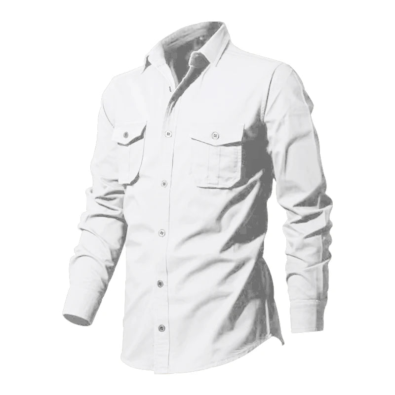 Men's Long Sleeve Shirt, Tiki Retro Solid Color Fitness Wear, Harajuku Street High Quality Fashion Jogging Fitness Autumn Shirt