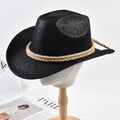 New Vintage Roll Brim Western Cowboy Hats Outdoor Travel Gentleman Cowgirl Jazz Hat Holidays Party Cosplay Hat