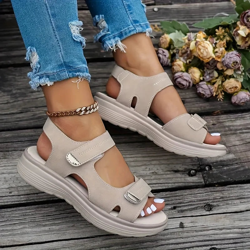 Summer Sandals Travel Women Shoes New Sandal Sole Durable Sandal Ladies Outdoor Beach Slippers Platform Sandals