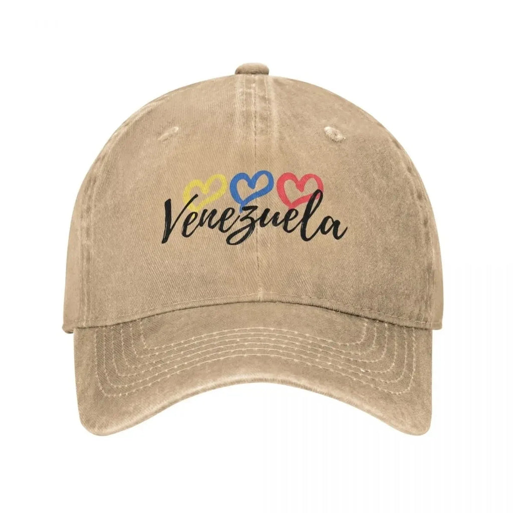 Vintage Venezuela Flag Baseball Cap Men Women Distressed Washed Snapback Hat Venezuelan Sandwich Outdoor Running Golf Caps Hat