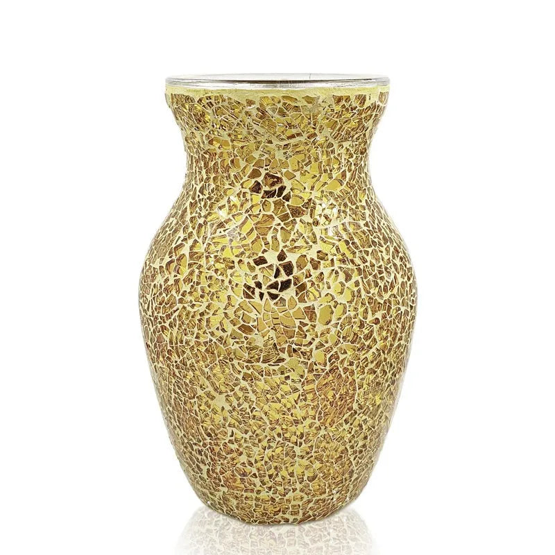 Bohemian Mosaic Glass Vases