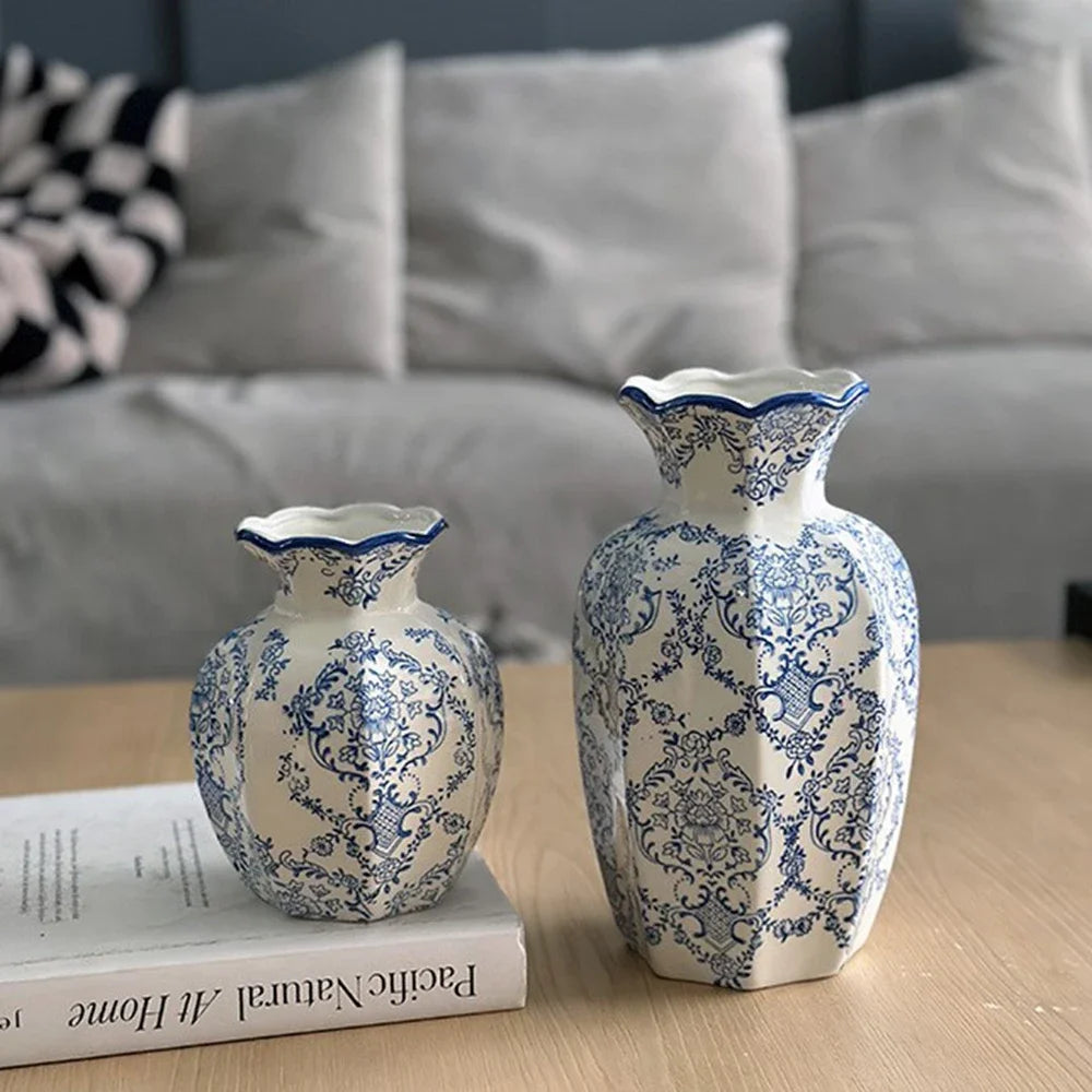 Hand-Painted Vase Blue White Porcelain Vase