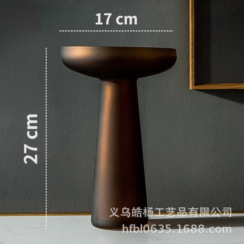 Nordic Light Luxury Home Decor Frosted Glass Vase